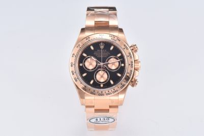 C Factory Rolex Cosmograph Daytona Swiss 4130 Watch - 904L Rose Gold Case